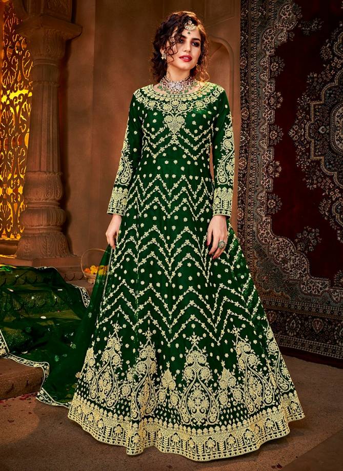 AVIGHAYA AAGMAN Fancy Wedding Wear Net With Heavy Embroidery Work Designer Gown Collection
